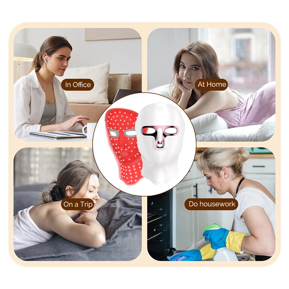 LumiGlow LED Light Therapy Face Mask